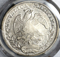 1825-Zs PCGS AU 53 Mexico 8 Reales Zacatecas Scarce Silver Very Scarce Dollar Coin (19120901D)