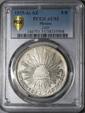 1825-Zs PCGS AU 53 Mexico 8 Reales Zacatecas Scarce Silver Very Scarce Dollar Coin (19120901D)