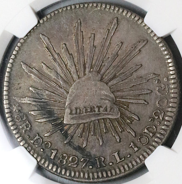 1827-Do NGC XF 40 Mexico 8 Reales Durango Mint Dies 1826 Silver Coin (22011803C)