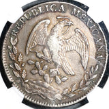 1827-Mo NGC AU 53 Mexico 8 Reales Almost Uncirculated Silver Coin (21040301C)