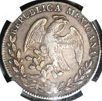 1827-Mo NGC AU 53 Mexico 8 Reales Almost Uncirculated Silver Coin (21040301C)