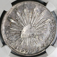 1829-Ga NGC VF 35 Mexico 8 Reales Guadalajara Rare Silver Coin (21062501C)