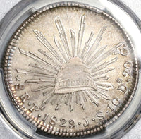 1829-Pi PCGS AU 58 Mexico 8 Reales Potosi Mint Rare Silver Coin POP 1/0 (20022305C)