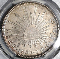 1829-Pi PCGS AU 58 Mexico 8 Reales Potosi Mint Rare Silver Coin POP 1/0 (20022305C)