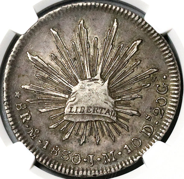 信頼への信頼 Cap Reales 8 Mexico 53 AU NGC 1830-Mo Rays Silver Scarce その他