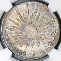 1830-Pi NGC AU 55 Mexico Silver 8 Reales Potosi Mint Scarce Coin (22011903C)