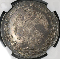 1831-Mo NGC AU 55 Mexico 8 reales Rare Cap Rays Silver Coin (18061002C)