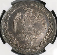 1831-Mo NGC AU 55 Mexico 8 reales Rare Cap Rays Silver Coin (18061002C)