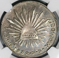 1832-Ga NGC AU 53 Mexico 8 Reales Guadalajara Scarce Silver Coin (22090407D)