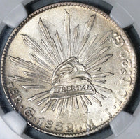 1832-Go NGC MS 62 Mexico 8 Reales Guanajuato Silver Mint State Coin (21021802C)