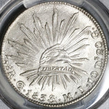 1833-Go PCGS MS 62 Mexico 8 Reales Scarce Guanajuato Silver Coin 3 Periods Variety POP 2/1 (20022701C)