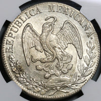 1834-Do NGC MS 61 Mexico 8 Reales Durango Mint Silver Coin POP 1/3 (21061102C)