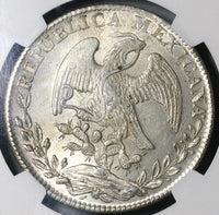 1834-Go NGC MS 63 Mexico 8 Reales Guanajuato LIBERTAD Die Clash Error Coin (21110901D)