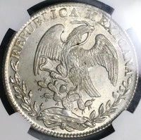 1834-Go NGC MS 63 Mexico 8 Reales Guanajuato LIBERTAD Die Clash Error Coin (21110901D)