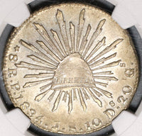 1834/3-Pi NGC AU 58 Mexico 8 Reales Potosi Rare Overdate Silver Coin (20060901C)