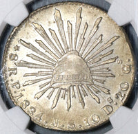 1834/3-Pi NGC AU 58 Mexico 8 Reales Potosi Rare Overdate Silver Coin (20060901C)