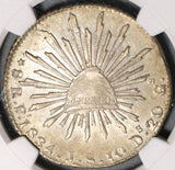 1834/3-Pi NGC AU 58 Mexico 8 Reales Potosi Rare Overdate Silver Coin (20060901C)