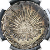1835-Zs NGC MS 62 Mexico 8 Reales Zacatecas Mint Cap Rays Silver Coin (22051701C)