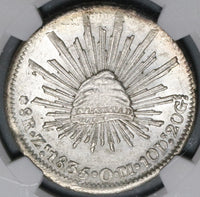 1835-Zs NGC MS 62 Mexico 8 Reales Zacatecas Mint State Silver Coin (21081602C)