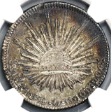 1835-Zs NGC MS 62 Mexico 8 Reales Zacatecas Mint Cap Rays Silver Coin (22051701C)