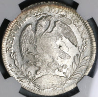 1835-Zs NGC MS 62 Mexico 8 Reales Zacatecas Mint State Silver Coin (21081602C)