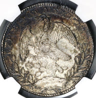 1835-Zs NGC MS 62 Mexico 8 Reales Zacatecas Mint Cap Rays Silver Coin (22051701C)