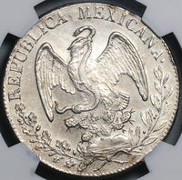 1836-Do NGC MS 61 Mexico 8 Reales Durango Mint State Rare Silver Coin (21110401C)