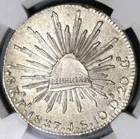 1837-Pi NGC AU Det Mexico 8 Reales Scarce Potosi Mint Silver Coin (20052301C)
