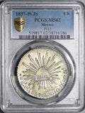 1837-Pi PCGS MS 62 Mexico 8 Reales Scarce Potosi Silver Coin POP 4/0 (20042802C)
