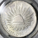 1837-Zs PCGS MS 62 Mexico 8 Reales Zacatecas Silver Rare Coin POP 2/0 (20100901C)