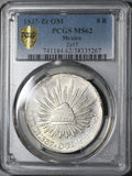 1837-Zs PCGS MS 62 Mexico 8 Reales Zacatecas Silver Rare Coin POP 2/0 (20100901C)