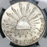 1838-Pi NGC MS 62 Mexico Silver 8 Reales Coin POP 1/2 Rare Grade (17020901D)