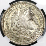 1839-Zs NGC MS 62 Mexico 8 Reales Rare Silver Mint State Coin POP 5/0 (20011701C)