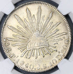 1840-Pi JS NGC MS 63 Mexico 8 Reales Very Scarce Potosi Silver Coin (19081202C)