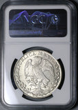 1842-Go PJ NGC MS 62 Mexico 8 Reales Guanajuato Cap Rays Silver Coin (22010201D)