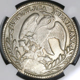 1843/31-Do NGC AU Det Mexico 8 Reales Durango Mint Rare Silver Coin (20040301C)