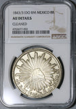1843/31-Do NGC AU Det Mexico 8 Reales Durango Mint Rare Silver Coin (20040301C)