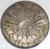 1843-Ga MC NGC AU 50 Mexico 8 Reales Guadalajara Mint Rare Silver Coin (20031701C)