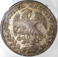 1843-Ga MC NGC AU 50 Mexico 8 Reales Guadalajara Mint Rare Silver Coin (20031701C)