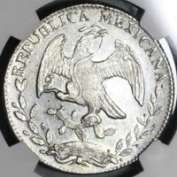 1843-Pi AM NGC MS 63 Mexico 8 Reales Scarce Potosi Mint State Silver Coin POP 2/0 (20071204C)