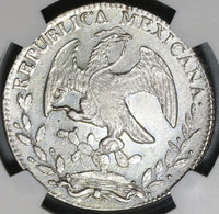 1843-Pi AM NGC MS 63 Mexico 8 Reales Scarce Potosi Mint State Silver Coin POP 2/0 (20071204C)