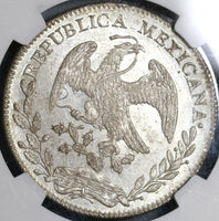 1844-Mo NGC MS 63 MEXICO 8 Reales Lustrous Silver Crown Coin (20052302C)