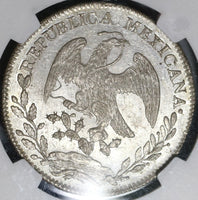 1844-Mo NGC MS 63 MEXICO 8 Reales Lustrous Silver Crown Coin (20052302C)