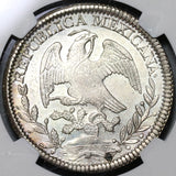1844-Zs NGC UNC Det Mexico 8 Reales Scarce Cap & Rays Silver Coin (19110401C)