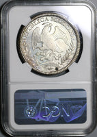 1844-Zs NGC UNC Det Mexico 8 Reales Scarce Cap & Rays Silver Coin (19110401C)