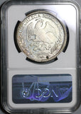 1844-Zs NGC UNC Det Mexico 8 Reales Scarce Cap & Rays Silver Coin (19110401C)