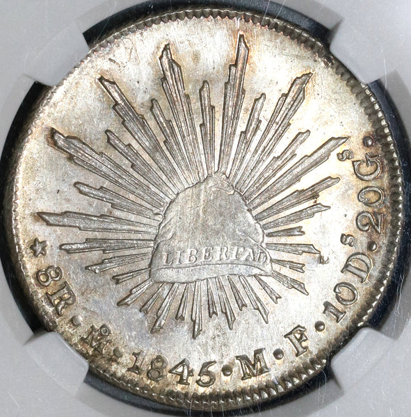 1845-Mo NGC MS 64 Mexico 8 Reales Mint State Silver Coin (20021102C)