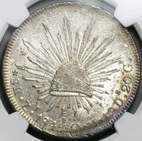 1845-Zs NGC MS 60 Mexico 8 Reales Zacatecas Rare Mint State Silver Coin (23012603C)