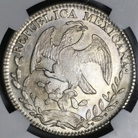 1846-Pi NGC AU 58 Mexico Silver 8 Reales Potosi Mint Scarce Coin (21111804C)