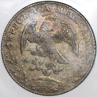 1848/7-Go NGC XF 45 Mexico 8 Reales Guanajuato Rare Overdate Silver Coin POP 1/2 (21121101D)